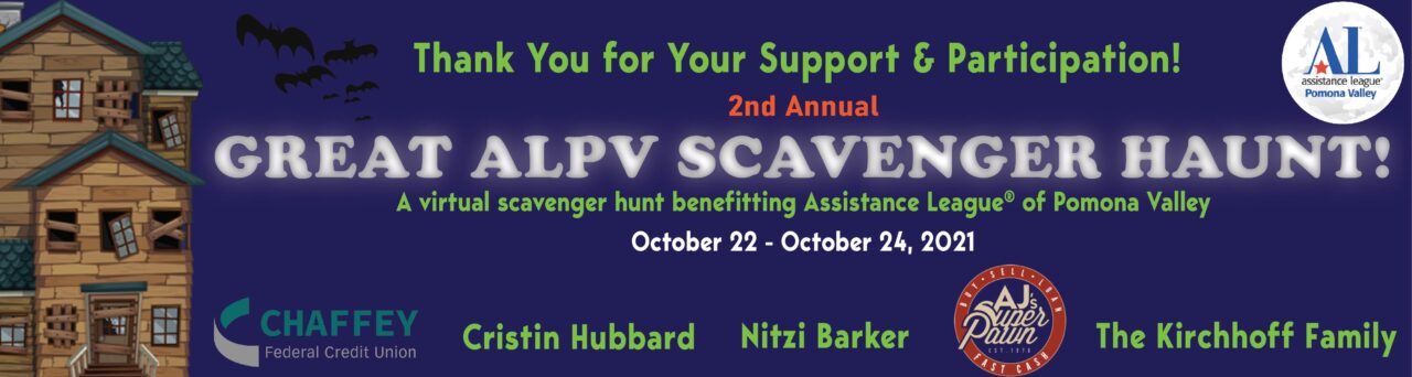 The Great ALPV Scavenger Haunt Sponsor Banner